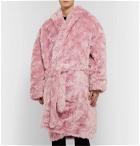 VETEMENTS - Printed Faux-Fur Coat - Pink