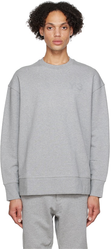 Photo: Y-3 Gray Classic Sweatshirt