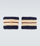 Saint Laurent - Striped cotton-blend wristbands