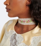Chloé Lace-trimmed floral choker