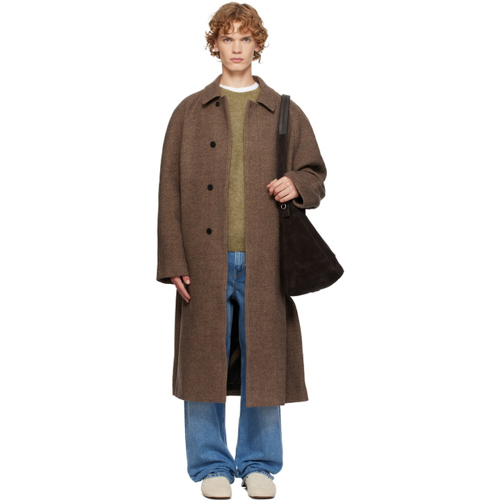 Photo: LE17SEPTEMBRE Brown Tweed Raglan Over Coat