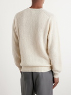 Drake's - Brushed Shetland Wool Sweater - Neutrals