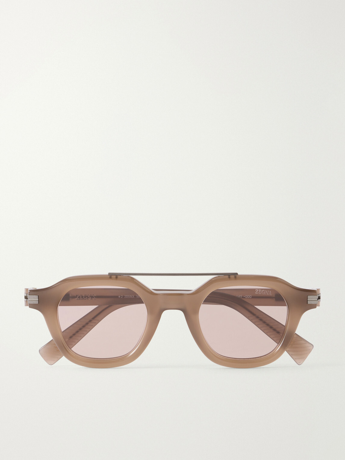 Zegna - Aviator-Style Acetate Sunglasses - Brown