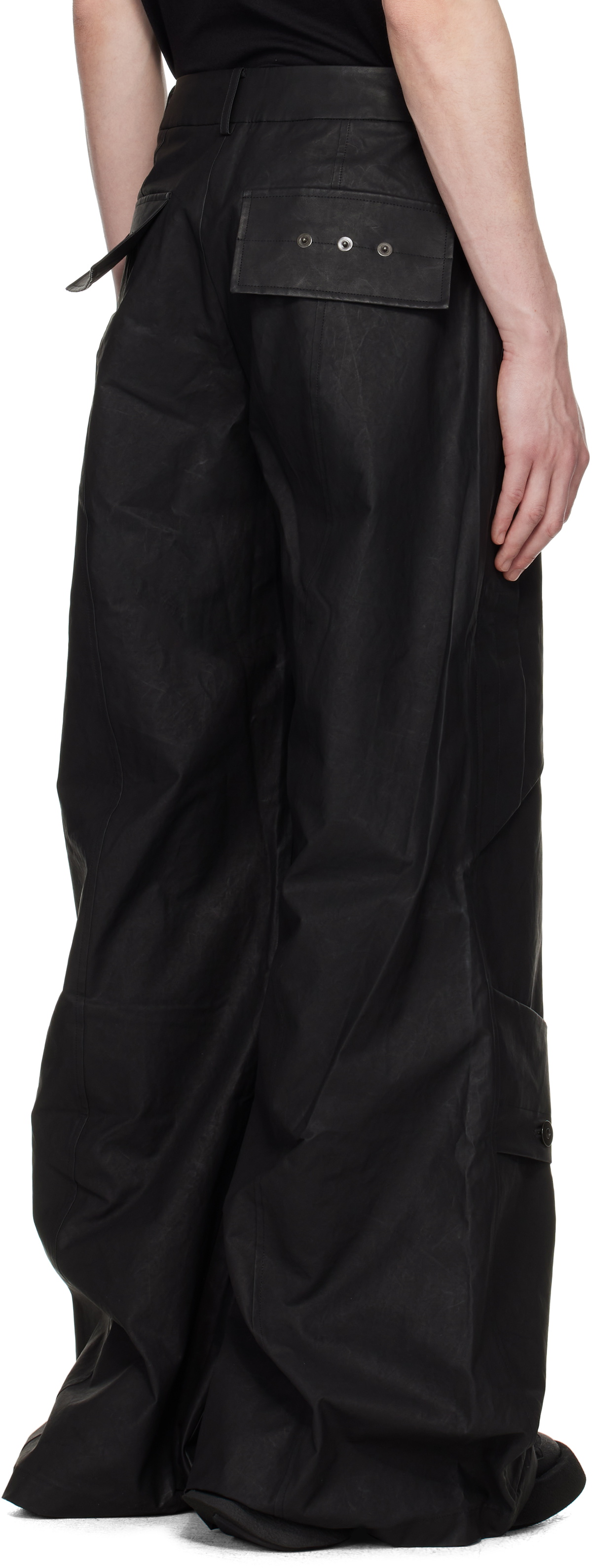 CARNET-ARCHIVE Black Coated Wide Mass Trousers