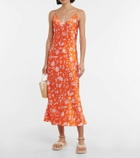 Lee Mathews Bella floral silk satin slip dress