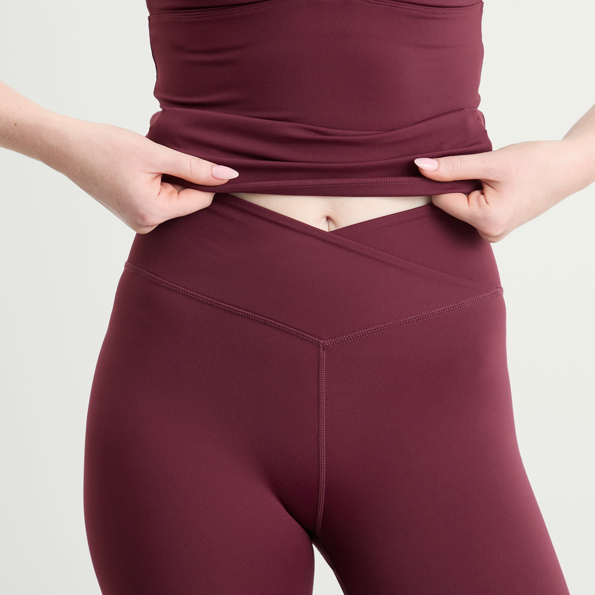 TALA Women's Dayflex Wrap High Waist Leggings in Fig