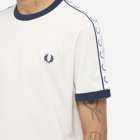 Fred Perry Authentic Men's Taped Ringer T-Shirt in Snow White