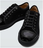 Lanvin - Suede and leather cap-toe sneakers
