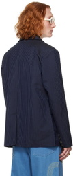 Glass Cypress Navy Pinstripe Blazer
