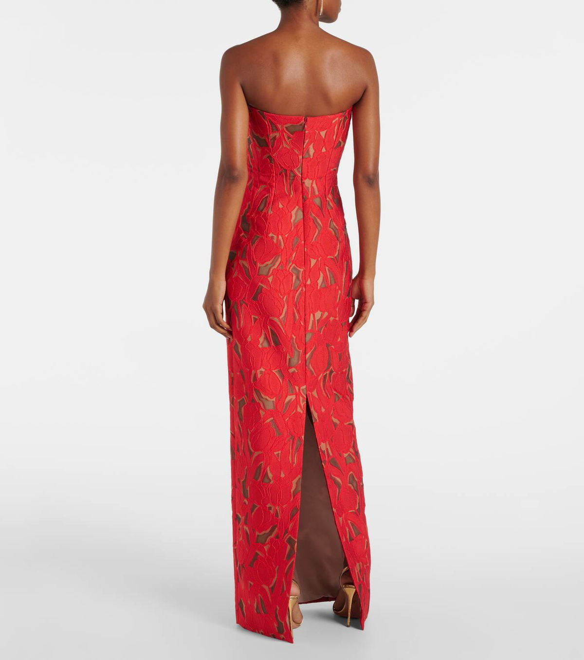Emilia Wickstead Laelia jacquard corset dress