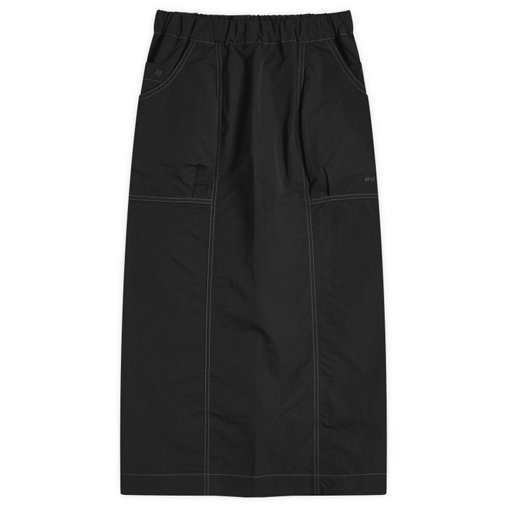 Photo: and wander Women's Crinkled Nylon Skirt in Black