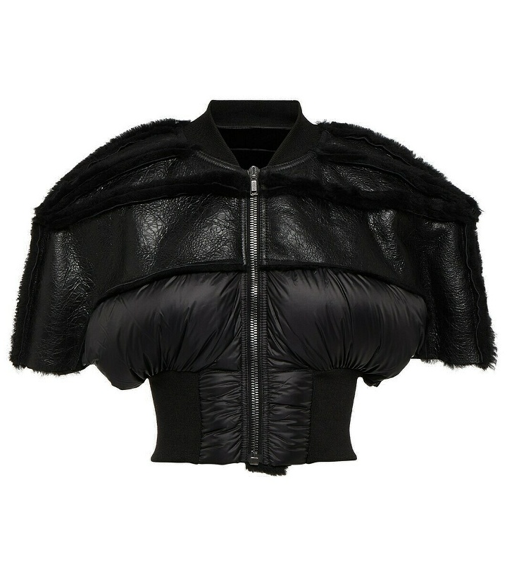 Photo: Rick Owens Shearling-trimmed leather and down jacket