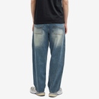 Dime Men's Classic Baggy Denim Jeans in Sandblasted Indigo