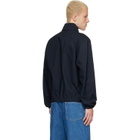 Moncler Navy Fourioun Cotton Blend Short Jacket
