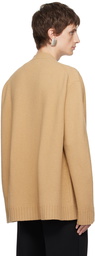 Jil Sander Tan Boxy Cardigan