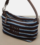 Miu Miu Striped crochet shoulder bag