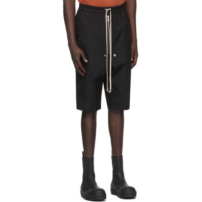 Rick Owens Black Bela Pods Shorts Rick Owens