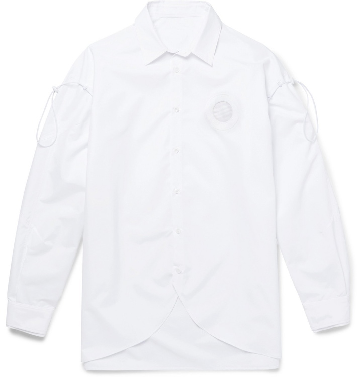 Photo: Ader Error - Drawstring-Trimmed Appliquéd Shell Shirt - White