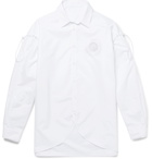 Ader Error - Drawstring-Trimmed Appliquéd Shell Shirt - White