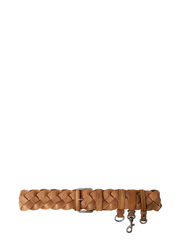 Photo: Miu Miu Braided Leather Belt with Hook Attachments