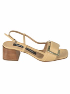 Sergio Rossi Block Heel Slingback Sandals