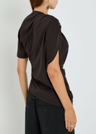 Christopher Esber Asymmetric Stretch-cotton T-shirt Brown