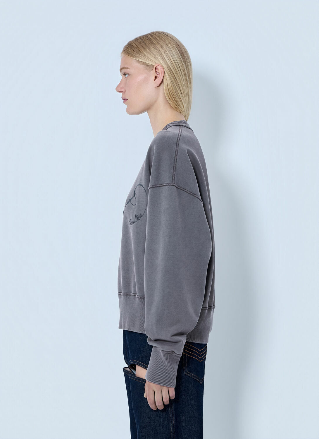 Jean Paul Gaultier Fleece Embroidered Sweatshirt