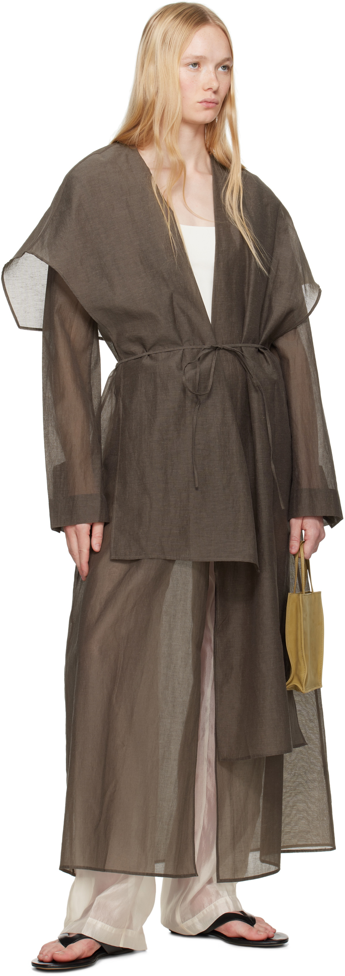 Ruohan Brown Copperi Trench Coat