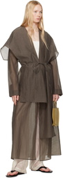 Ruohan Brown Copperi Trench Coat