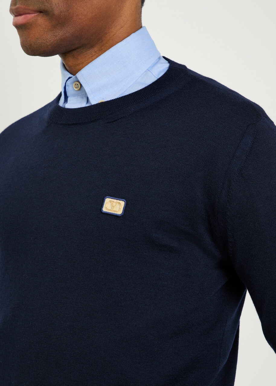Valentino Garavani Wool Jumper Navy