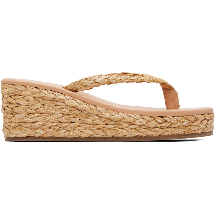 Photo: Ancient Greek Sandals Beige Etheria Low Wedge Heeled Sandals