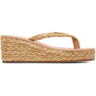 Ancient Greek Sandals Beige Etheria Low Wedge Heeled Sandals