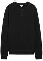 Sunspel Crew-neck Cotton Sweatshirt Black