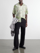 KAPITAL - Aloha Convertible-Collar Printed Woven Shirt - Green