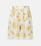 Eres Chandra embroidered cotton-blend Bermuda shorts