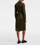 Gucci GG belted satin jacquard shirt dress