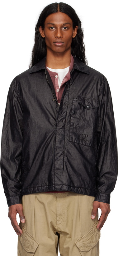 Photo: C.P. Company Black Lino Wax Overshirt
