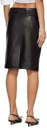 JACQUEMUS Black Les Sculptures 'La jupe Obra cuir' Leather Miniskirt