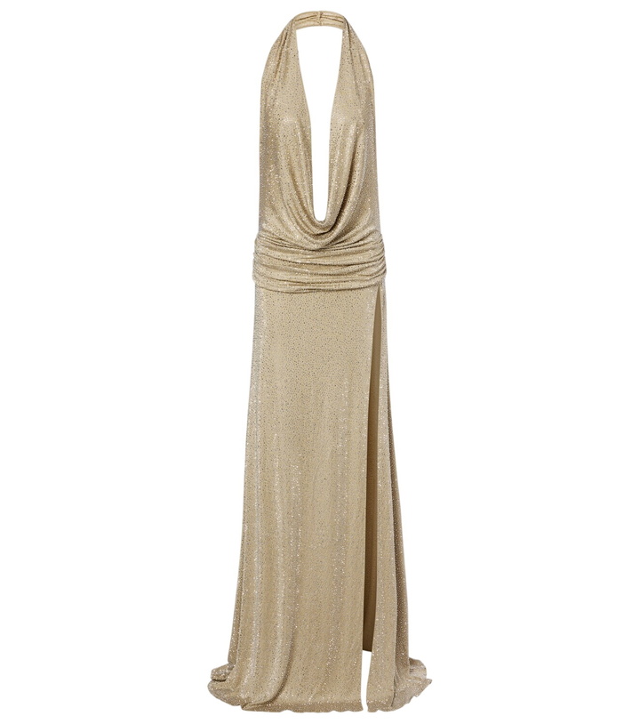 Photo: The New Arrivals Ilkyaz Ozel Embellished halterneck gown