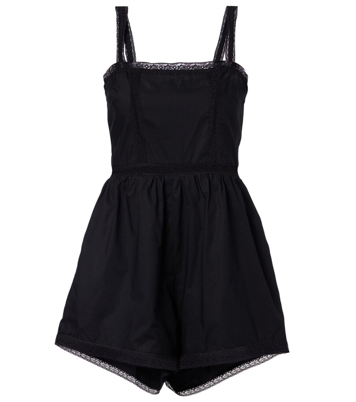 Photo: Faithfull Emilia lace-trimmed cotton romper