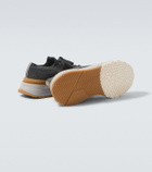 Brunello Cucinelli Leather-trimmed sneakers