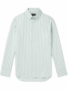 Brioni - Striped Cotton-Poplin Shirt - Green