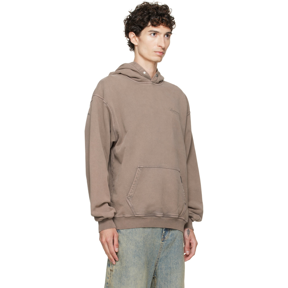 Represent Brown Printed 'Owners Club' Script Hoodie