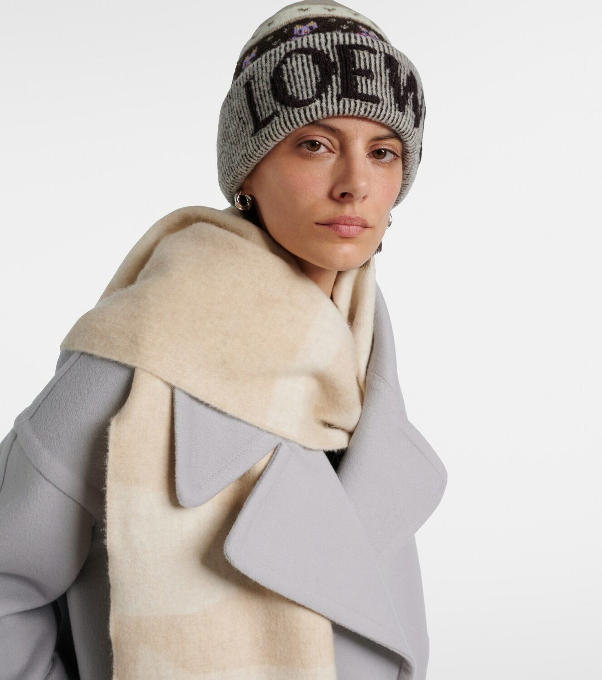 Loewe Logo wool-blend beanie