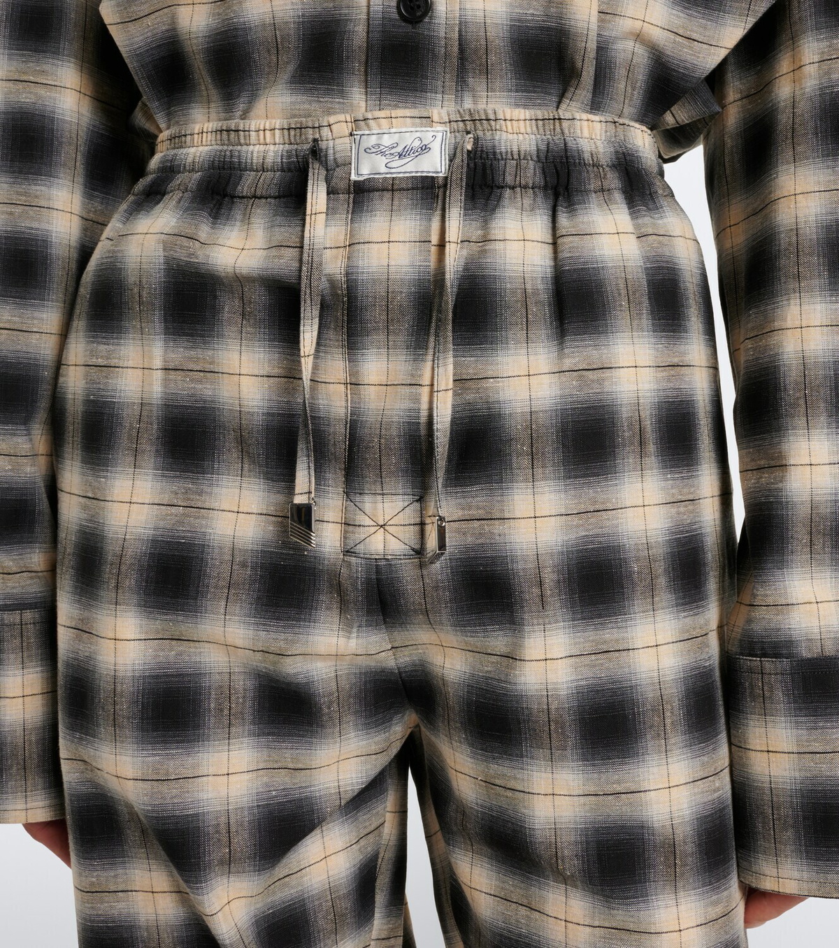 The Attico Checked cotton sweatpants