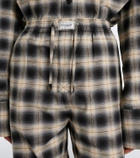 The Attico Checked cotton sweatpants