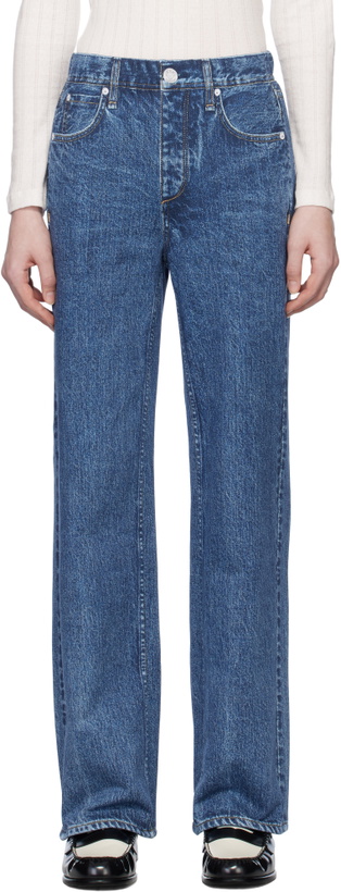 Photo: rag & bone Blue Miramar Fleece Terry Wide Leg Lounge Pants
