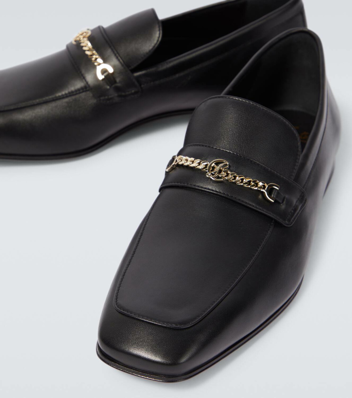 Men size 11 Christian Louboutin MJ Moc Uomo Flat Calf in Black W/Box & dust bags Christian Louboutin Mj Moc Uomo Flat Calf Glove | David Jones main image 2