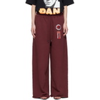 LU'U DAN BRUCE LEE x LỰU ĐẠN Burgundy Gym Sweatpants
