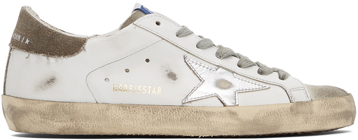 Photo: Golden Goose White & Grey Superstar Sneakers